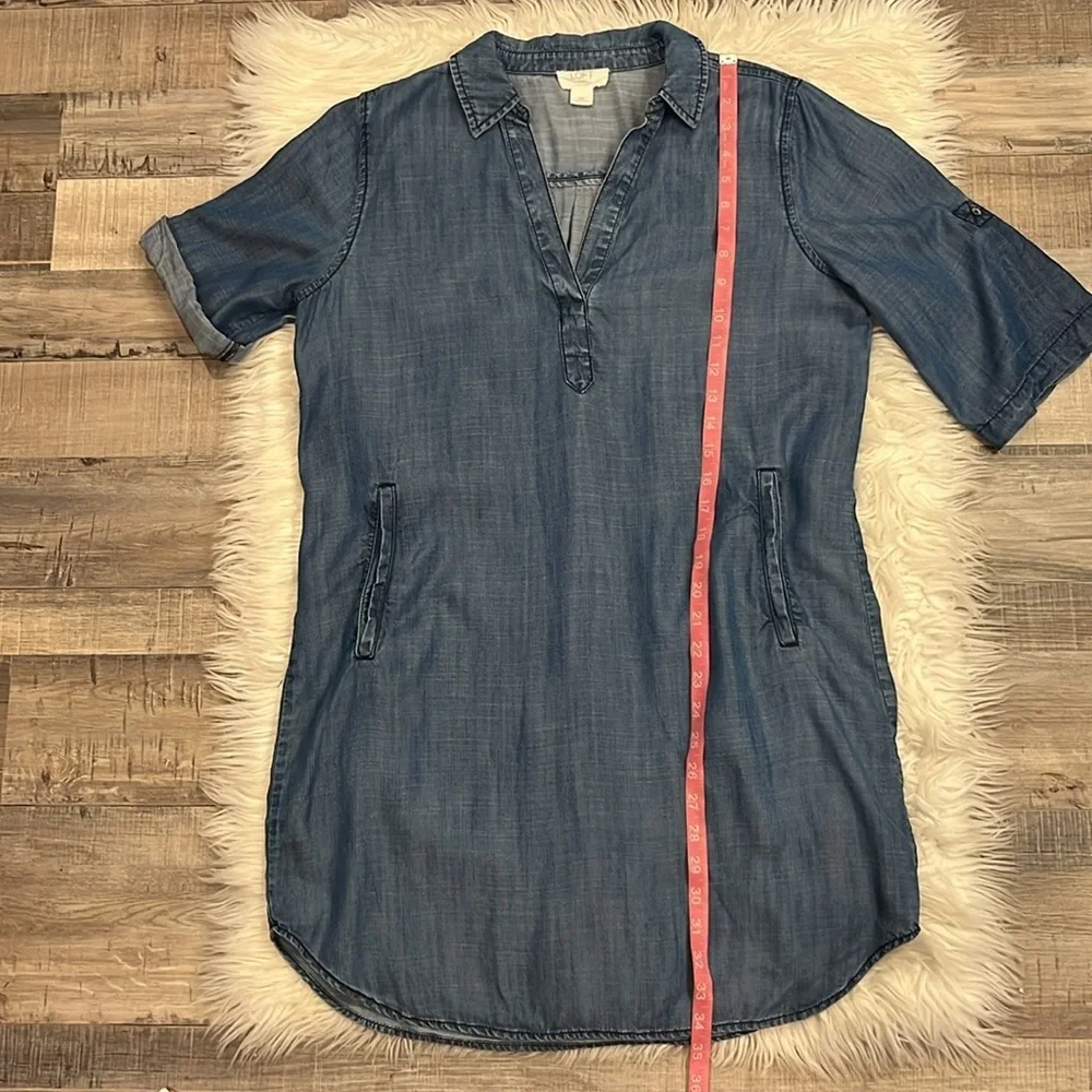 LOFT Blue Denim Mini Dress - Picture 9 of 10